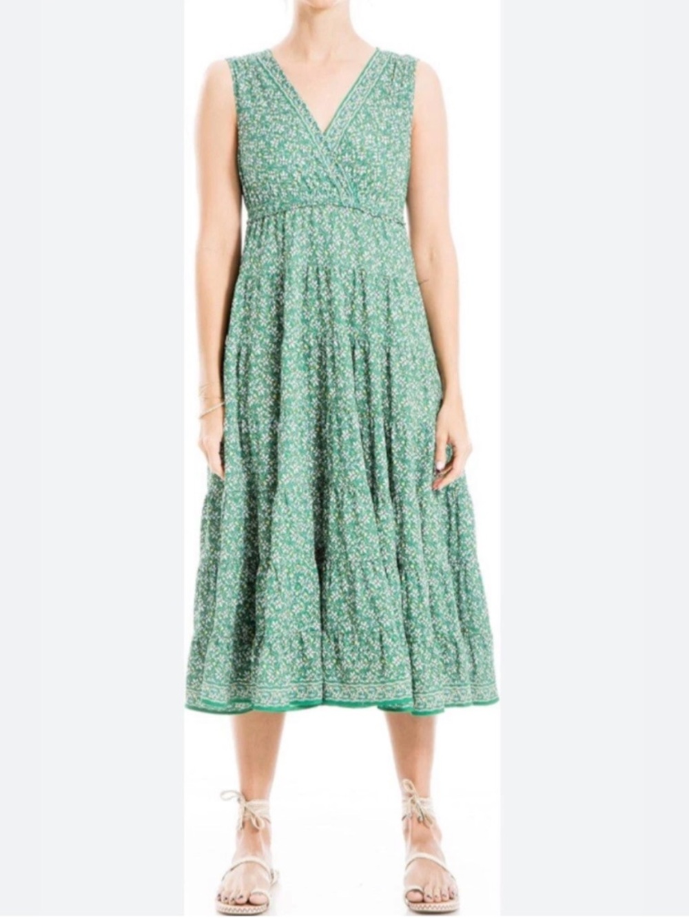 Brand new with Tags Max Studio Floral Sleeveless Midi Dress Size 2X